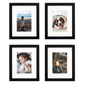Malden Black Matted Wall Frame 4 pc Set