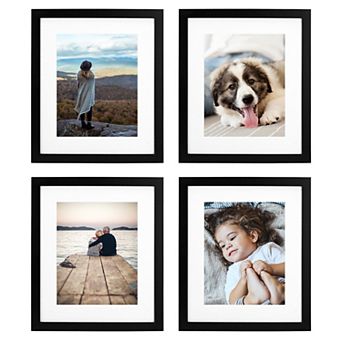 Malden Black Matted Frame 4 pc Set