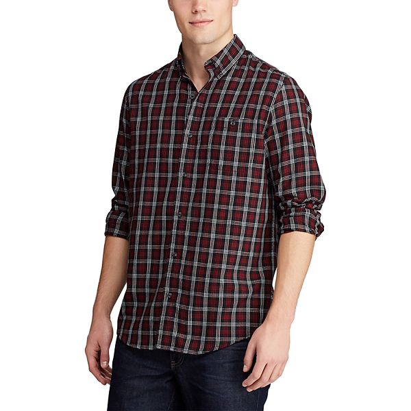Men's Chaps ClassicFit Plaid EasyCare ButtonDown Shirt