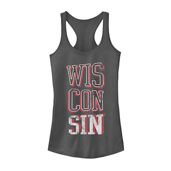 Juniors' Fifth Sun Wisconsin Distressed Tank Top