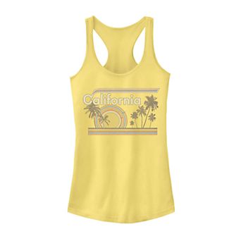 Juniors' California Retro Rainbow Palm Tree Tank Top