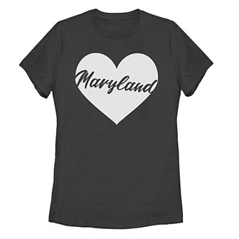Juniors' Maryland Heart Tee