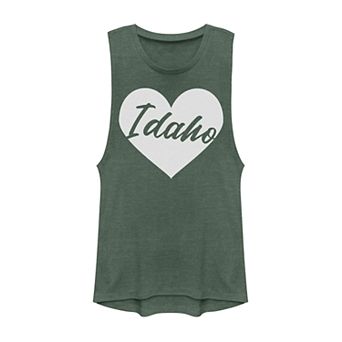 Juniors' Idaho Heart Muscle Tank Top