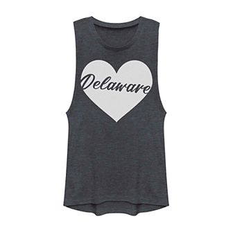 Juniors' Fifth Sun Delaware Heart Muscle Tank Top