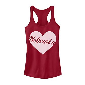 Juniors' Fifth Sun Nebraska Heart Tank Top