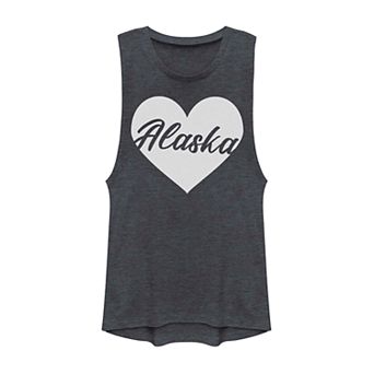 Juniors' Fifth Sun Alaska Heart Muscle Tank Top