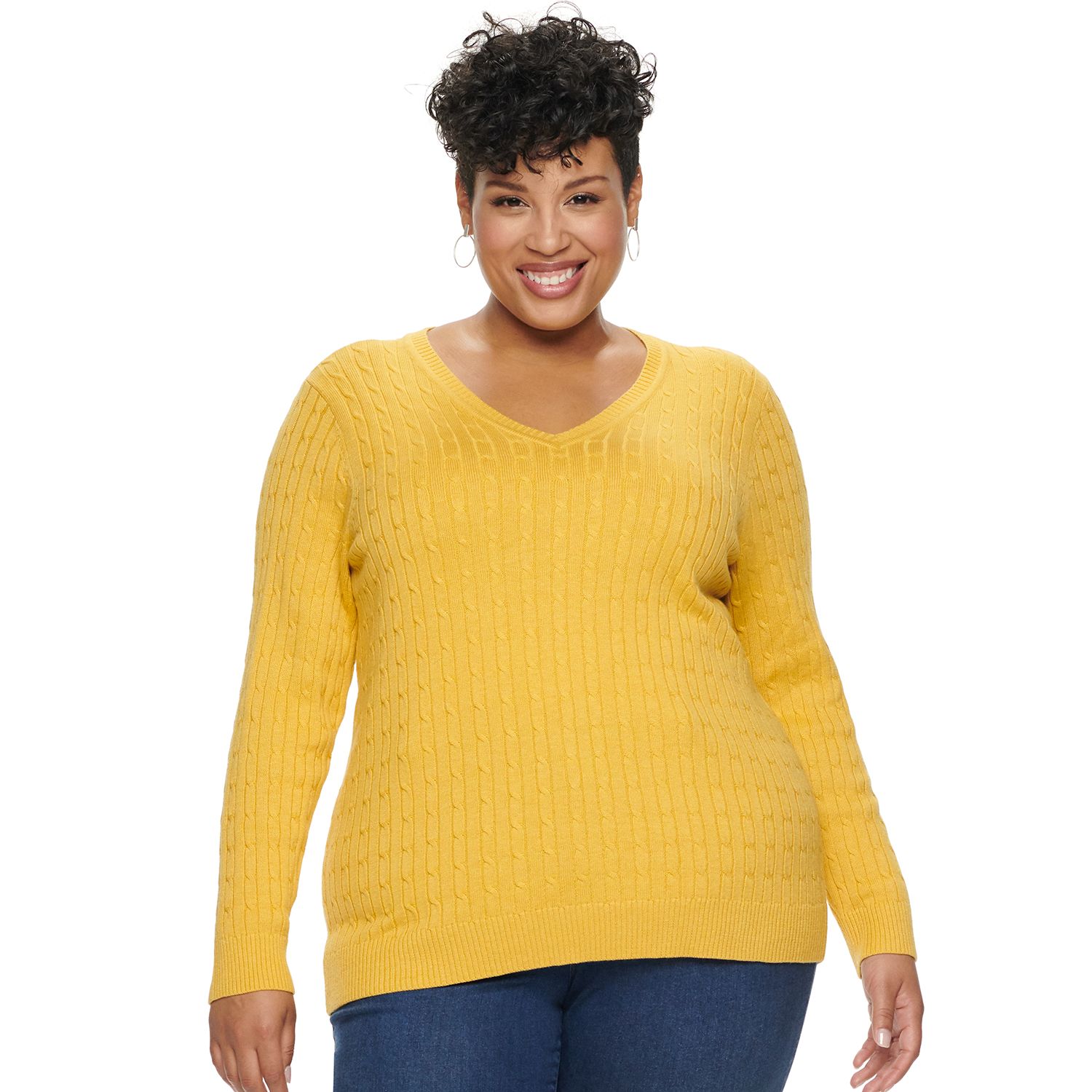 kohls womens plus sweaters