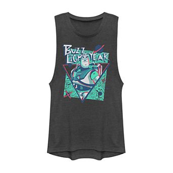 Juniors' Disney Pixar Toy Story Retro Buzz Lightyear Muscle Tank Top