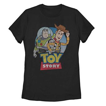 Juniors' Disney Pixar Toy Story Buzz And Woody Friends Tee