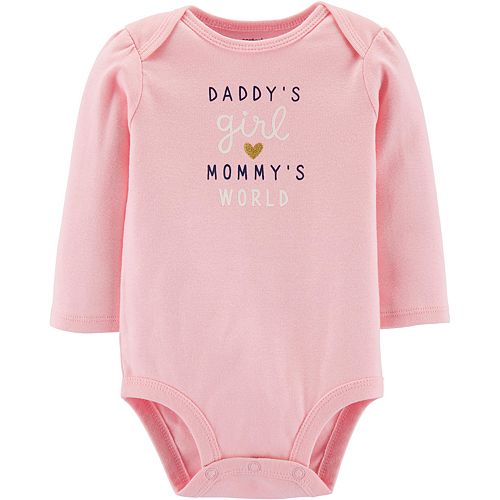 Baby Girl Carter's Daddy's Girl Mommy's World Collectible Bodysuit