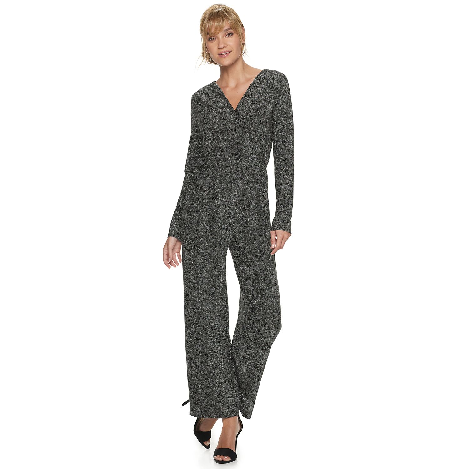 shimmer jumpsuit long sleeve