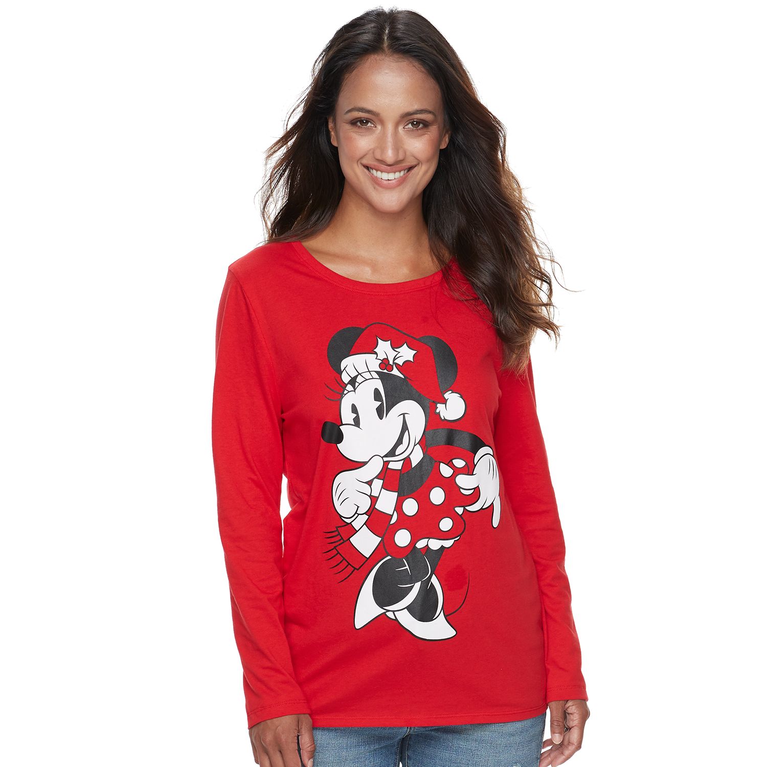 minnie mouse christmas shirt womens