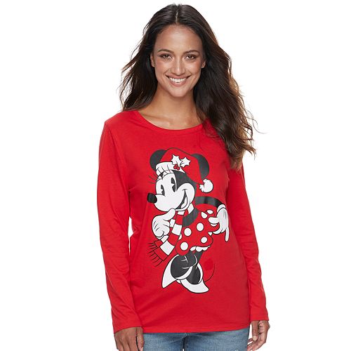 Disney's Minnie Mouse Women's Christmas Graphic Tee by Family Funâ¢
