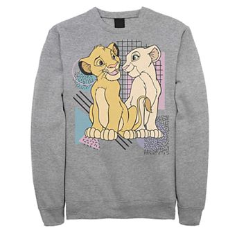Juniors Lion King Simba And Nala Retro Geometric Fleece