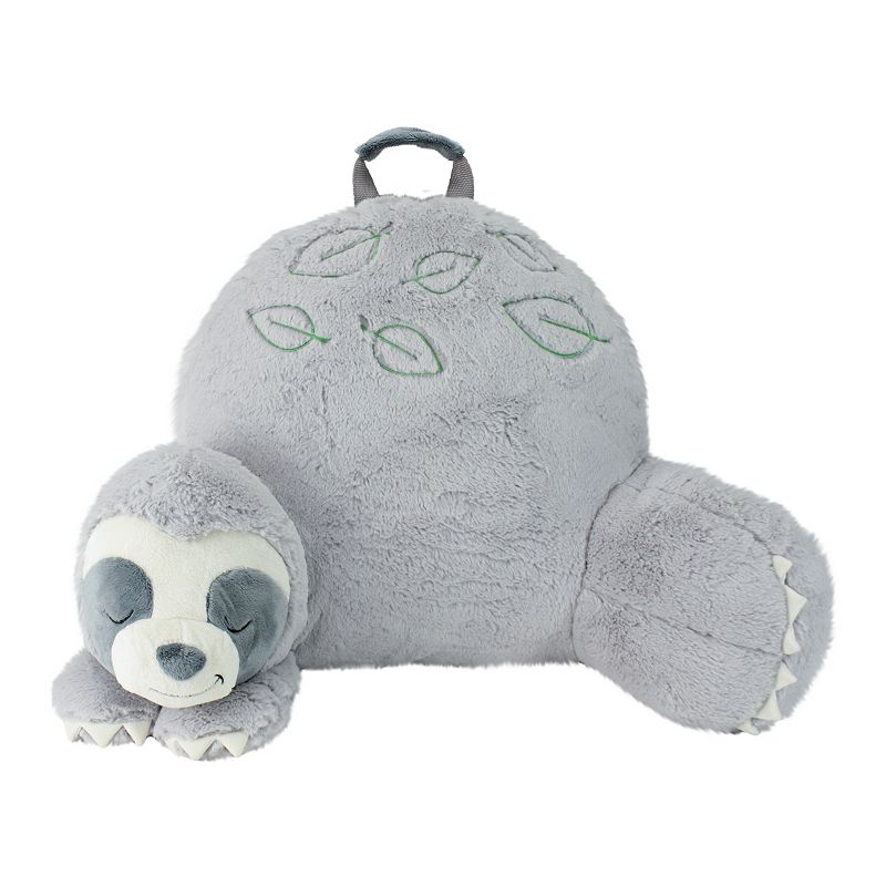 Animal Adventure Soft Landing Nesting Nooks Sloth Character Backrest, Grey,
