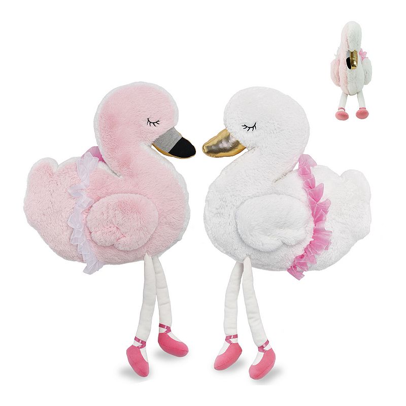 Animal Adventure Soft Landing Backflips Swan & Flamingo 2-in-1 Reversible C