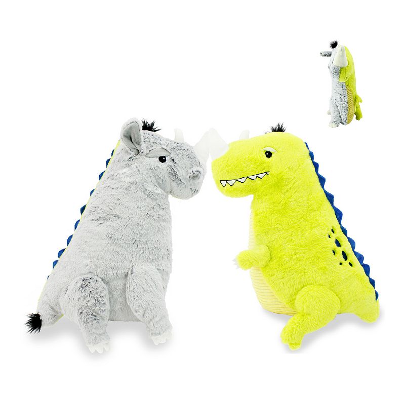 Animal Adventure Soft Landing Backflips Dino & Rhino 2-in-1 Reversible Char