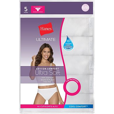 Hanes Ultimate 5-pk. Ultra Soft Cotton Comfort Hi-Cut Briefs 43HUCC