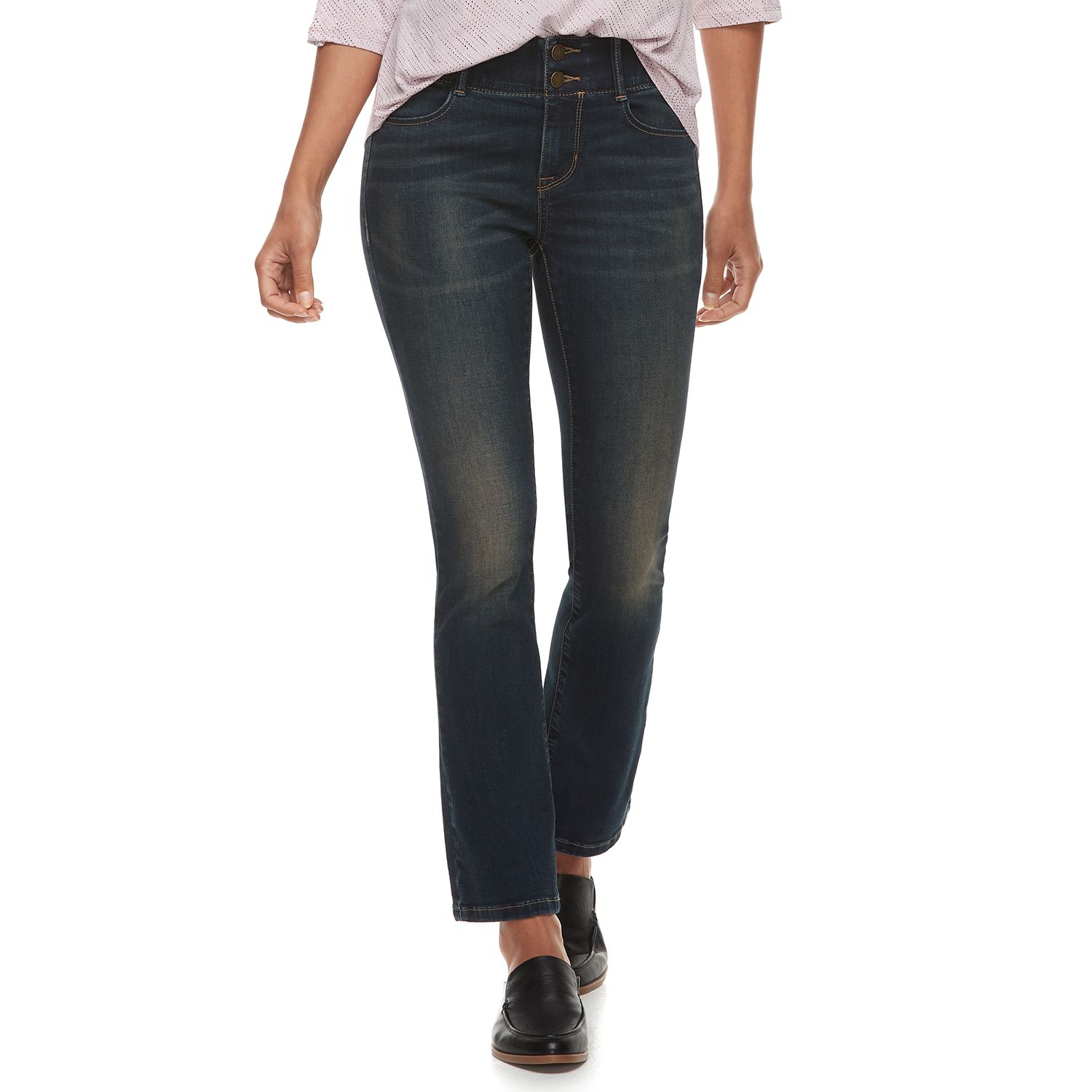 apt 9 bootcut mid rise tummy control
