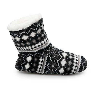 Women's Cuddl Duds Sherpa Bootie Slipper Socks