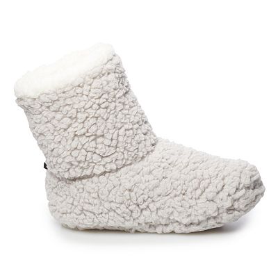 Women's cuddl duds bootie slipper socks top