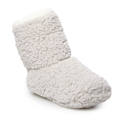 Women's cuddl duds bootie slipper socks top