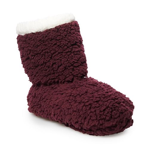 Women's Cuddl Duds Sherpa Bootie Slipper Socks