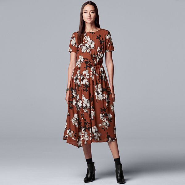 Vera wang floral outlet dress