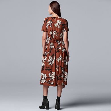 Women's Simply Vera Vera Wang Smock Detail Asymmetrical Dress