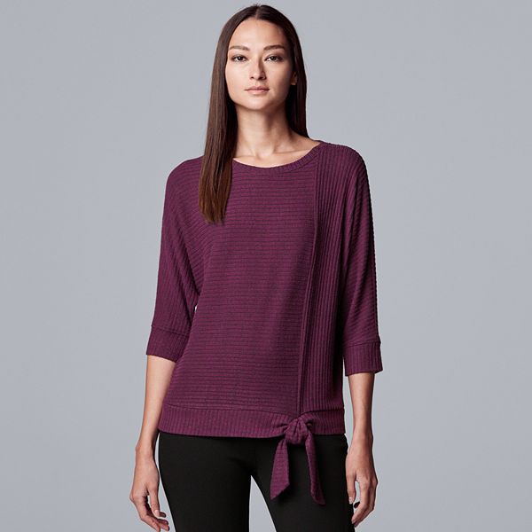 Women's Simply Vera Vera Wang Dolman Sleeve Cozy Top Ribbed