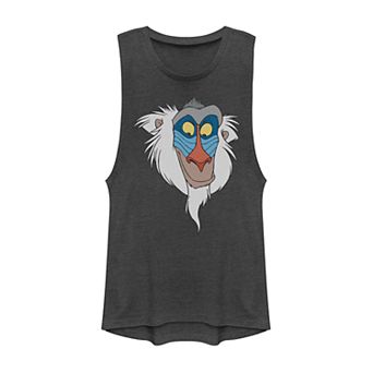 Juniors' Lion King Rafiki Face Muscle Tank Top