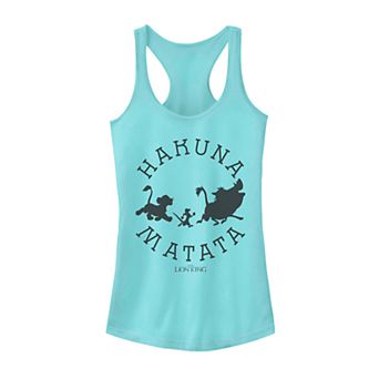 Disney's The Lion King Hakuna Matata Silhouette Stamp Junior's Racerback Tank Top