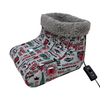 Micro Flannel Printed Heated Footwarmer