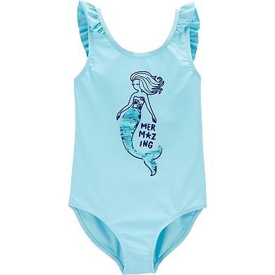 Girls 4-14 Oshkosh B'gosh® Flip Sequin Mermaid One Piece Swimsuit
