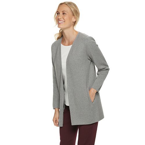 Women's Croft & Barrow® Open-Front Long Cardigan