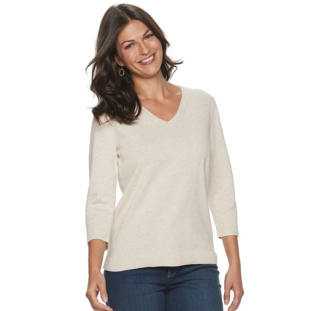 Croft and barrow v neck sweaters outlet