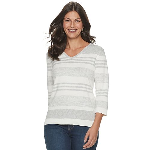 Women's Croft & Barrow® V-Neck Sweater
