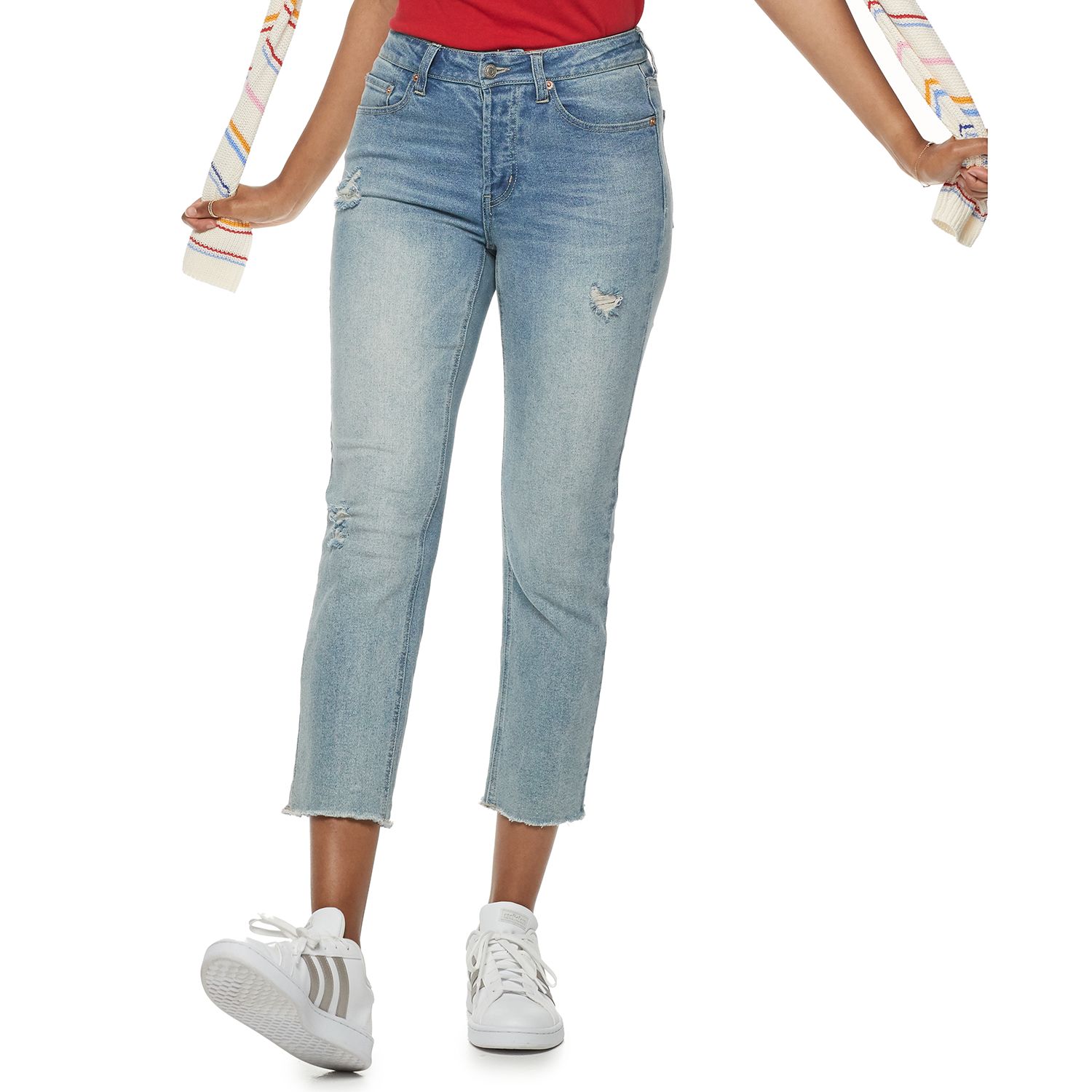 mid rise straight fit jeans