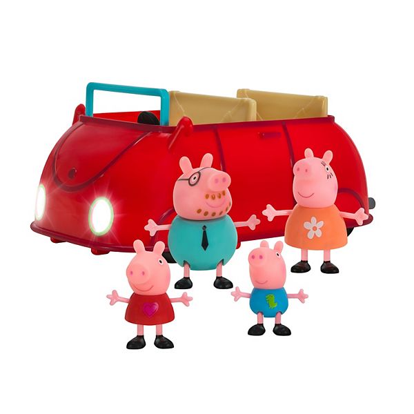 Peppa Pig Lights And Sounds Family Fun Car With 4 Pack Family