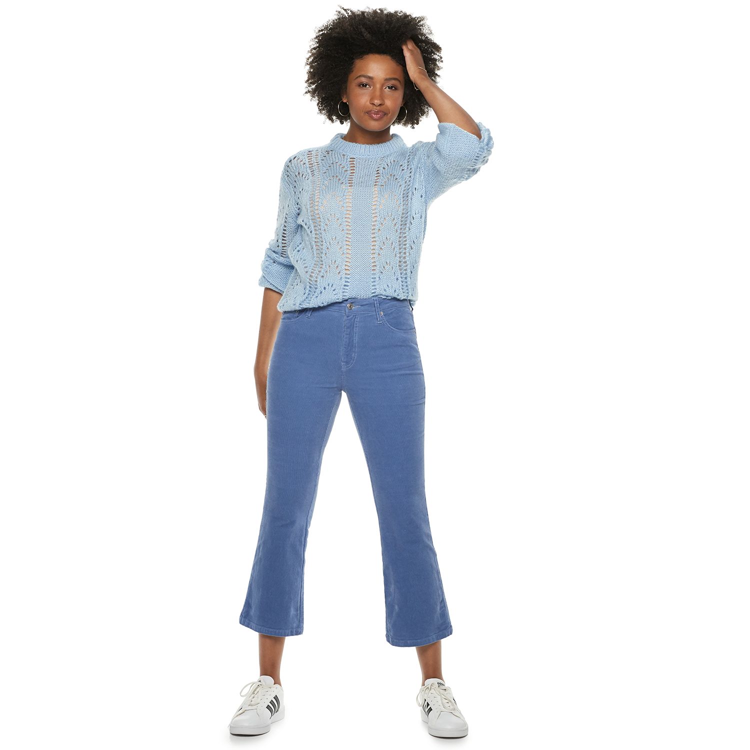 high rise flare corduroy pants