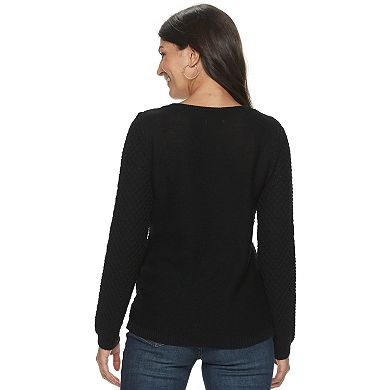 Women's Croft & Barrow Cable Boatneck Sweater