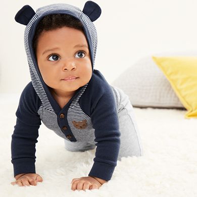 Baby Boy Carter's 2-Piece Hooded Bodysuit Pant Set