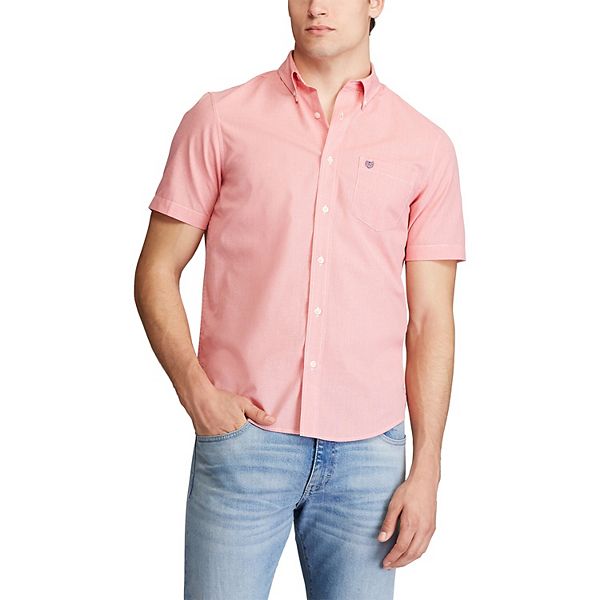 Men's Chaps Slim Fit Short Sleeve Button Down Shirt