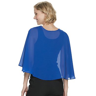 Nina Leonard Sheer Chiffon Capelet