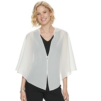 Nina Leonard Sheer Chiffon Capelet