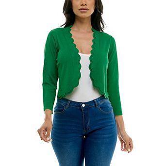 Women's Nina Leonard Scallop Trim Bolero