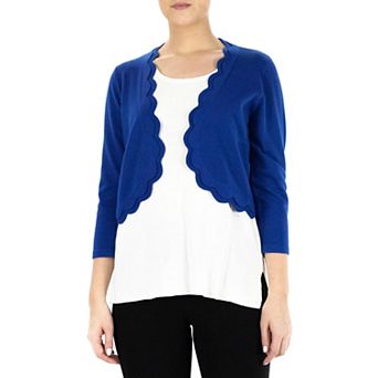 Women's Nina Leonard Scallop Trim Bolero
