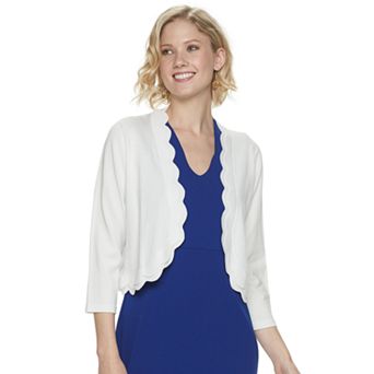 Women's Nina Leonard Scallop Trim Bolero
