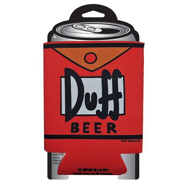 Free Ship! The Simpsons DUFF BEER Can Cooler Drink Hugger Koozie Licensed NEW 