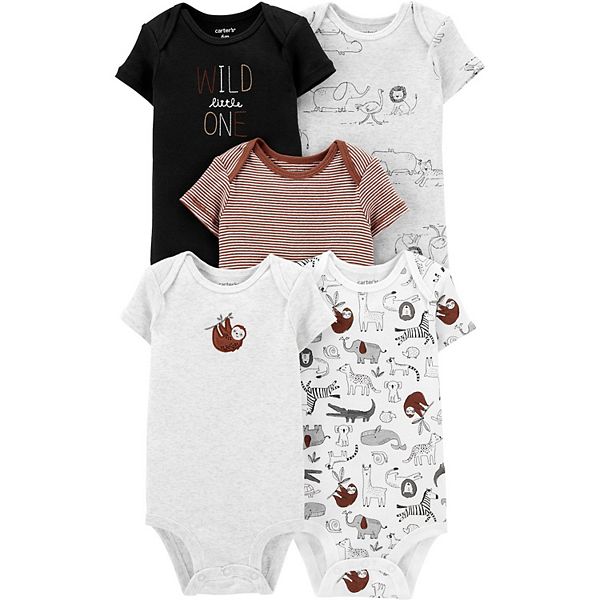 Baby Carter's 5-Pack Animal Bodysuits